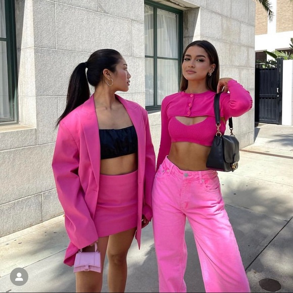 ZARA Oversized Blazer Pink Size Xs,  Small - Picture 4 of 16